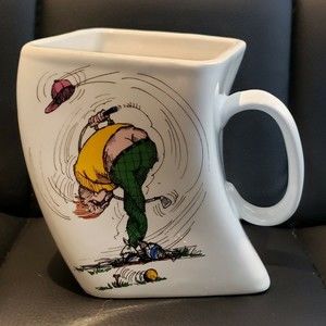 Vintage The Results Of Over Swing Twisted Golf Humor Coffee Mug Funny Golf Gifts